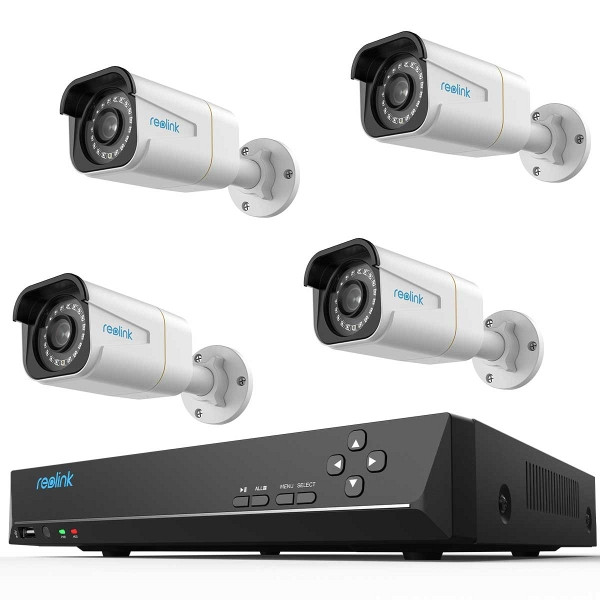 Reolink NVS8-5KB4-A 5K 10MP 8-kanals PoE komplett kit för videoövervakning med människor och fordonsdetektering, rl5kb4